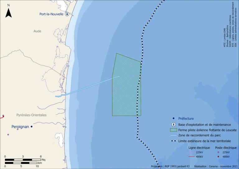 Premiers travaux pour des éoliennes flottantes en Méditerranée