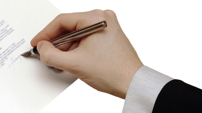 signature sur document