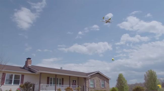 Livraison de drones à ailes