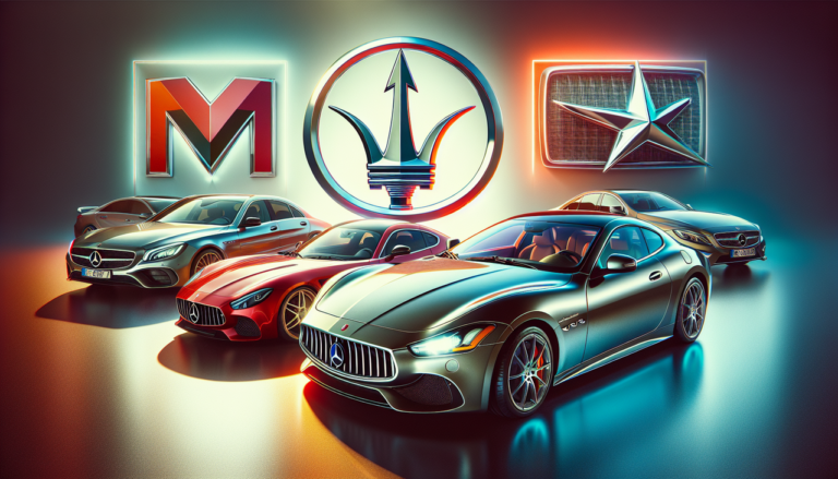 Marque de voiture en M : Maserati, Mercedes-Benz et Mazda.