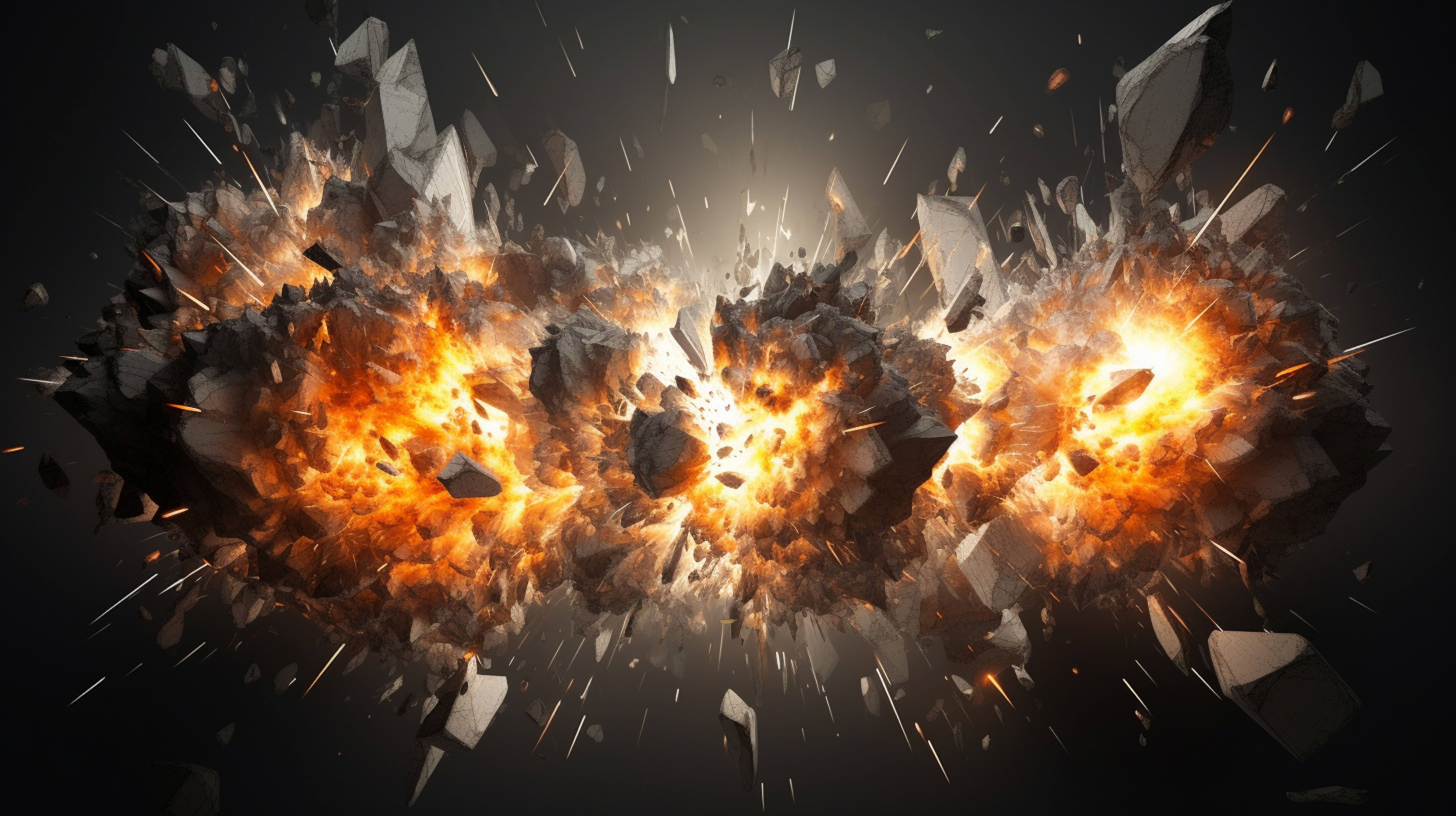 explosion fires against grey background vector illustration, in the style of bryce 3d, volumetric lighting, gemstone, rendered in maya, intense use of light and shadow, matte photo, utilizes --ar 16:9 --v 5.2 Job ID: d6bb4654-ad83-461e-ab65-c0abf28c642a