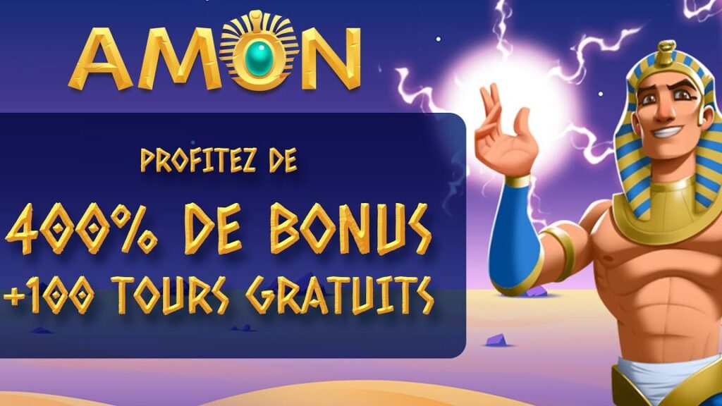 Amon Casino 🎁 Bonus de 400€ & 100 Tours Gratuits !