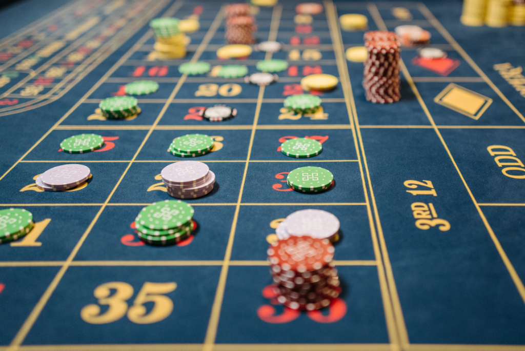 table dans un casino